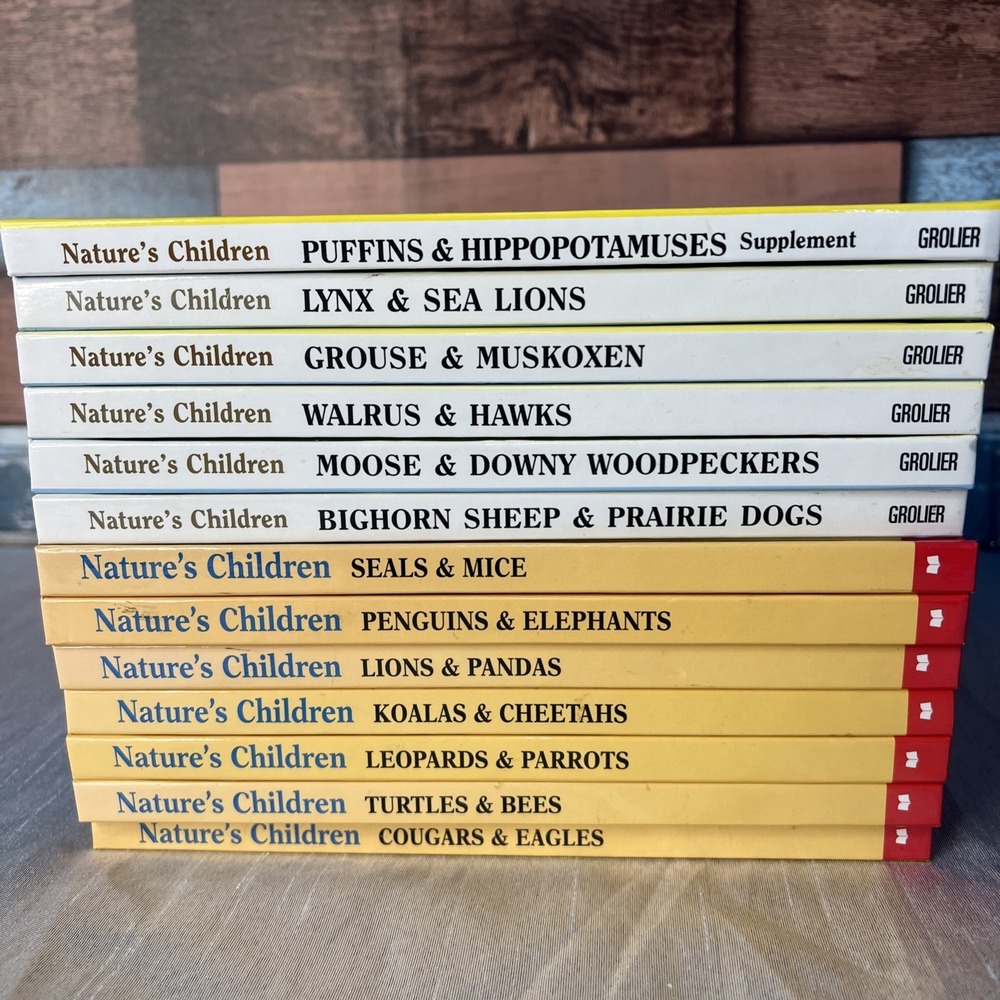 Vintage Getting to Know Nature's Children books 2-Sided hardcover book Lot of 13
